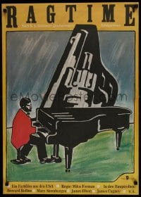7t612 RAGTIME East German 23x32 1987 Milos Forman, different piano playing art by B. Krause!