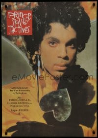 7t644 SIGN 'O' THE TIMES East German 23x32 1988 rock and roll concert, image of Prince w/ heart!