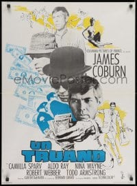 7t162 DEAD HEAT ON A MERRY-GO-ROUND French 23x32 1966 James Coburn, sexy Camilla Sparv!