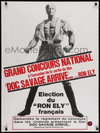 7t163 DOC SAVAGE French 24x32 1975 Ron Ely is The Man of Bronze, written by George Pal!