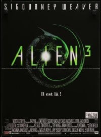 7t197 ALIEN 3 French 15x21 1992 Sigourney Weaver, 3 times the danger, 3 times the terror!