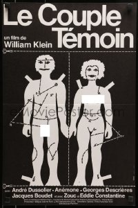 7t220 LE COUPLE TEMOIN French 15x22 1977 art by director/photographer William Klein!