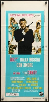7t824 FROM RUSSIA WITH LOVE Italian locandina R1970s Sean Connery is Ian Fleming's James Bond!