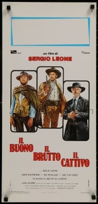 7t826 GOOD, THE BAD & THE UGLY Italian locandina R1970s Clint Eastwood, Lee Van Cleef, Sergio Leone