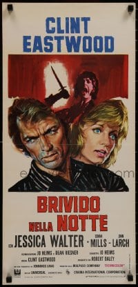 7t829 PLAY MISTY FOR ME Italian locandina 1971 classic Clint Eastwood, Donna Mills, Walter w/knife!