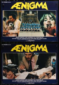 7t925 AENIGMA group of 4 Italian 19x26 pbustas 1988 wild Italian horror images, directed by Lucio Fulci!