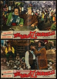 7t940 BOHEMIAN GIRL group of 3 Italian 19x27 pbustas R1966 Stan Laurel & Oliver Hardy as gypsies!