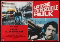 7t967 BRIDE OF THE INCREDIBLE HULK Italian 18x26 pbusta 1981 Lou Ferrigno, Bill Bixby!