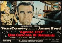 7t973 DIAMONDS ARE FOREVER Italian 18x26 pbusta 1971 Connery as James Bond, Gray as Blofeld!