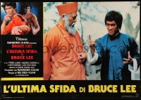 7t978 GAME OF DEATH II Italian 19x27 pbusta 1982 Bruce Lee, See Yuen Ng's Si wang ta!