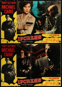7t889 IPCRESS FILE group of 8 Italian 19x27 pbustas 1965 Michael Caine, wonderful different images!