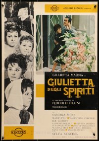 7t982 JULIET OF THE SPIRITS Italian 19x27 pbusta 1965 Federico Fellini, Giulietta Masina!