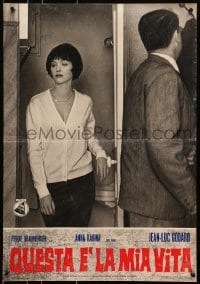 7t988 MY LIFE TO LIVE Italian 19x27 pbusta 1963 Jean-Luc Godard's Vivre sa Vie, Anna Karina!