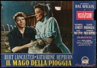 7t991 RAINMAKER Italian 19x27 pbusta 1957 different image of Burt Lancaster & Katharine Hepburn!