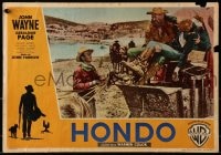 7t864 HONDO Italian 14x19 pbusta 1954 John Wayne, different image and western border art!