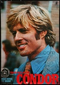 7t446 3 DAYS OF THE CONDOR teaser Japanese 1975 different close-up of CIA analyst Robert Redford!