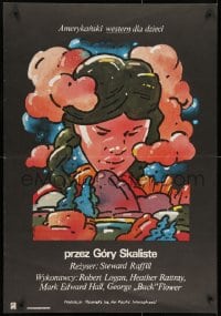 7t673 ACROSS THE GREAT DIVIDE Polish 26x37 1978 completely different art by Waldemar Swierzy!