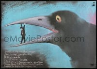 7t674 AFTER HOURS Polish 26x37 1987 Martin Scorsese, art of man in bird mouth by Pagowski!