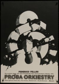 7t712 ORCHESTRA REHEARSAL Polish 27x39 1980 Federico Fellini's Prova d'orchestra, Erol art!