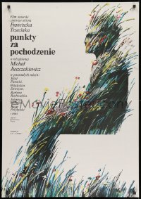 7t740 PUNKTY ZA POCHODZENIE Polish 27x38 1983 Michal Juszczakiewicz, Swierzy art of grass man!