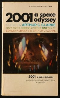 7w263 2001: A SPACE ODYSSEY paperback book 1968 Stanley Kubrick, the novel by Arthur C. Clarke!