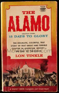 7w264 ALAMO Signet first printing paperback book 1960 with the original title 13 Days to Glory!