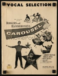7w209 CAROUSEL song book 1956 vocal selection from the Rodgers & Hammerstein songs!