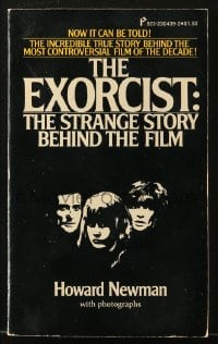 7w278 EXORCIST paperback book 1974 William Friedkin classic, The Strange Story Behind the Film!