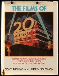 7w156 FILMS OF 20TH CENTURY FOX hardcover book 1985 celebrating 50 years of movies!