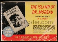 7w227 ISLAND OF DR. MOREAU Armed Services edition softcover book 1940s the H.G. Wells novel!
