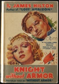 7w057 KNIGHT WITHOUT ARMOR Grosset & Dunlap movie edition hardcover book 1937 Marlene Dietrich