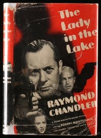 7w059 LADY IN THE LAKE Grosset & Dunlap movie edition hardcover book 1947 Raymond Chandler noir!