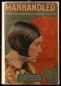 7w070 MANHANDLED Grosset & Dunlap movie edition hardcover book 1924 Gloria Swanson does impressions!