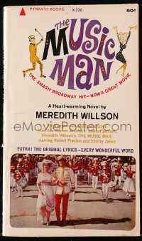 7w293 MUSIC MAN Pyramid movie edition paperback book 1962 with images from the classic musical!