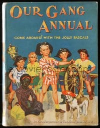 7w178 OUR GANG ANNUAL English hardcover book 1933 come aboard with the jolly Rascals, color photos!