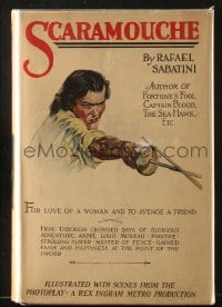 7w096 SCARAMOUCHE Grosset & Dunlap movie edition hardcover book 1923 Ramon Novarro, Rafael Sabatini