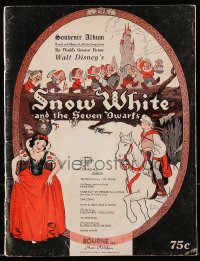 7w248 SNOW WHITE & THE SEVEN DWARFS song book 1940s words & music of all the songs of the movie!