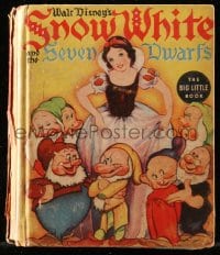 7w019 SNOW WHITE & THE SEVEN DWARFS Big Little Book hardcover book 1938 from the Disney cartoon!