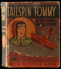 7w021 TAILSPIN TOMMY IN THE FAMOUS PAY-ROLL MYSTERY Big Little Book hardcover book 1933 from comic!
