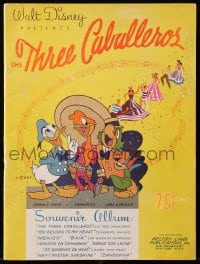 7w253 THREE CABALLEROS song book 1944 all your favorite music from the Disney cartoon!