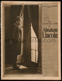 7w454 ABRAHAM LINCOLN souvenir program book 1924 The Dramatic Life of Abraham Lincoln!