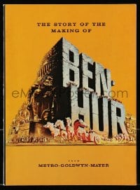 7w467 BEN-HUR souvenir program book R1969 Charlton Heston, William Wyler classic religious epic, chariot art!