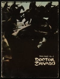 7w492 DOCTOR ZHIVAGO souvenir program book 1965 Omar Sharif, Julie Christie, David Lean classic!