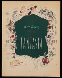 7w501 FANTASIA roadshow souvenir program book 1940 Mickey Mouse, Disney musical cartoon classic!