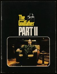 7w514 GODFATHER PART II souvenir program book 1974 Al Pacino in Francis Ford Coppola classic sequel!