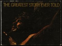 7w525 GREATEST STORY EVER TOLD hardcover souvenir program book 1965 Max von Sydow as Jesus Christ!