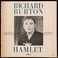 7w529 HAMLET souvenir program book 1964 Richard Burton in title role in Shakespeare classic!