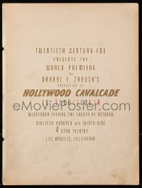 7w537 HOLLYWOOD CAVALCADE world premiere souvenir program book 1939 includes Photoplay Studies!