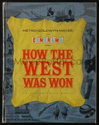 7w540 HOW THE WEST WAS WON Cinerama hardcover souvenir program book 1964 John Ford, all-star cast!