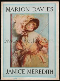 7w552 JANICE MEREDITH souvenir program book 1924 Harrison Fisher cover art of pretty Marion Davies!
